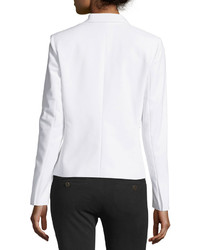 T Tahari Hadar One Button Blazer Jacket White