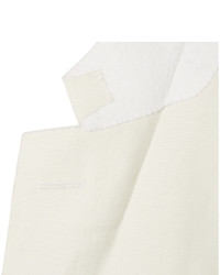 Dunhill Ivory Cotton And Linen Blend Blazer