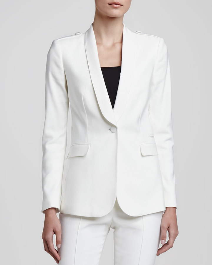 Burberry London One Button Crepe Blazer, $1,095 | Neiman Marcus | Lookastic