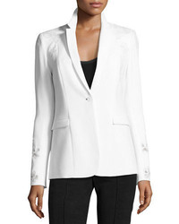 Elie Tahari Mauricia Blazer Jacket W Floral Appliqu