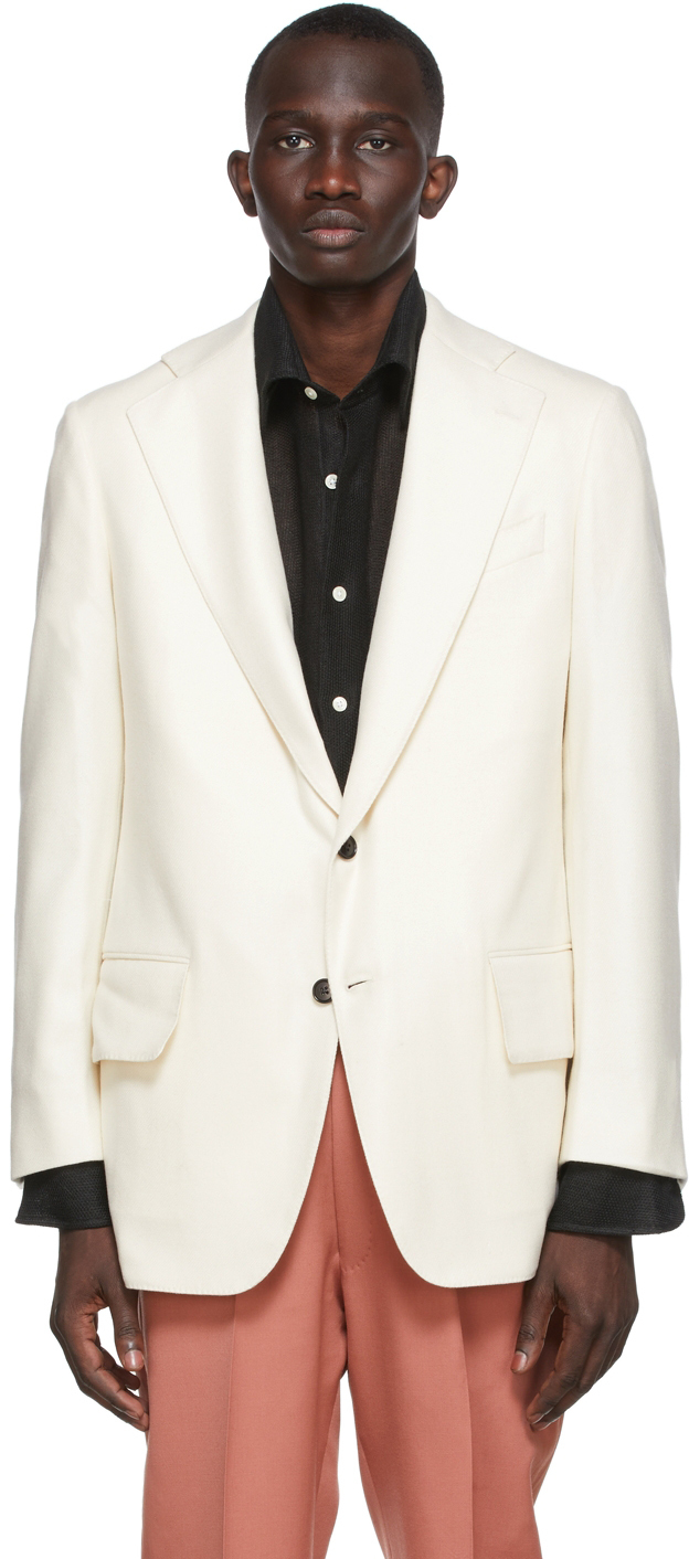 Factor's Off White Wool Blazer, $2,850 | SSENSE | Lookastic