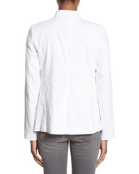 Eileen Fisher Organic Linen Blend One Button Jacket