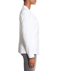 Eileen Fisher Organic Linen Blend One Button Jacket