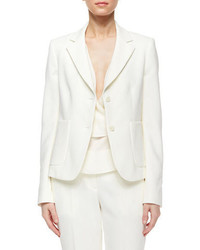 Theory Ornella Admiral Crepe Jacket Off White