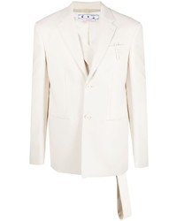 Off-White Paperclip Detail Single Breasted Blazer