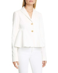 By Any Other Name Ribbed Cotton Flared Peplum Jacket