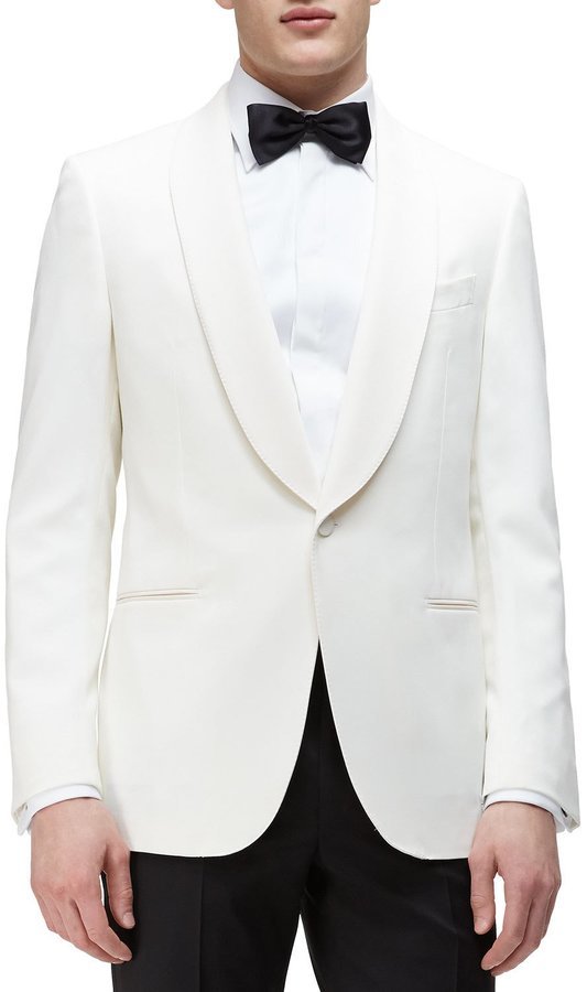 white evening jacket
