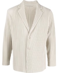 Homme Plissé Issey Miyake Single Breasted Pleated Blazer