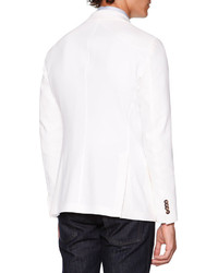 Giorgio Armani Solid Fine Twill Jacket White