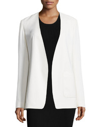 Alexander Wang T By Crepe Open Front Blazer Off White