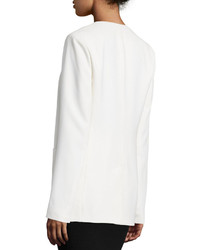 Alexander Wang T By Crepe Open Front Blazer Off White