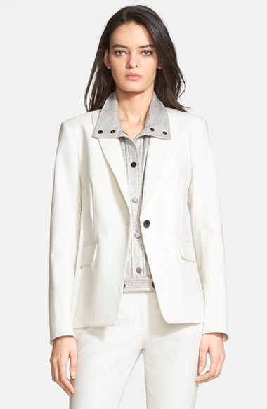 veronica beard white blazer