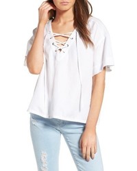 AG Jeans Ag Kelly Lace Up Cotton Top