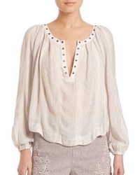 Free People Against All Odds Snap Blouse