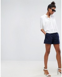 Asos Blouse With Overlay Dipped Hem