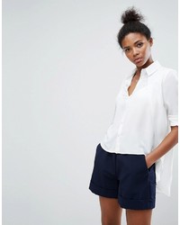 Asos Blouse With Overlay Dipped Hem