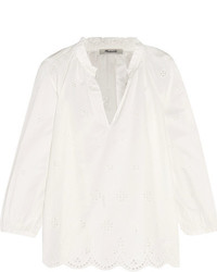 Madewell Broderie Anglaise Cotton Top Off White