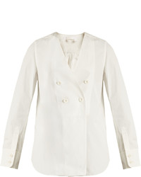 Chloé Chlo Double Breasted Cotton Poplin Top
