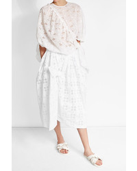 Simone Rocha Coated Anglaise Knot Top With Cotton