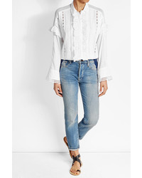 The Kooples Cotton Blouse With Cut Out Detail