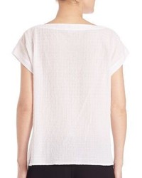 Eileen Fisher Cotton Voile Swing Top