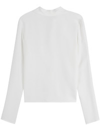 MSGM Crepe Top With Bow At Neck