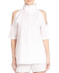 DKNY Elbow Sleeve Cold Shoulder Blouse
