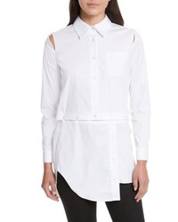 Milly Fractured Poplin Blouse