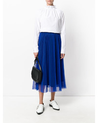 MSGM Frilled High Neck Blouse