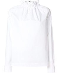 MSGM Frilled High Neck Blouse