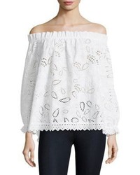 Saloni Gaby Cotton Off The Shoulder Top