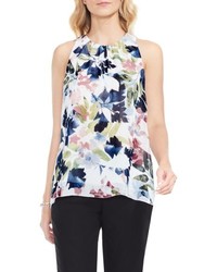 Vince Camuto Garden Expressions Sleeveless Crepe Blouse