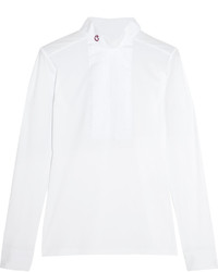 Cavalleria Toscana Isabell Stretch Jersey And Cotton Blend Top White