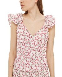 Topshop Limited Edition Liberty Poppy Wrap Top