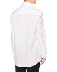 Giorgio Armani Long Sleeve Button Front Blouse White