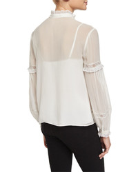 Needle & Thread Long Sleeve Lace Inset Top