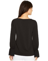 Calvin Klein Long Sleeve Top With Flare Sleeve And Hardware Clothing