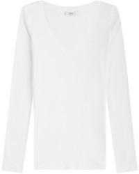 Closed Long Sleeved Cotton Blend Top