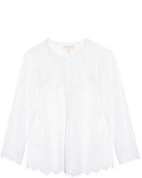 Rebecca Taylor Long Sleeved Cotton Voile Top