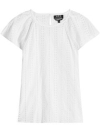 A.P.C. Mina Cotton Top With Cut Out Pattern