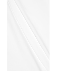 Jil Sander One Shoulder Stretch Cotton Blend Top White