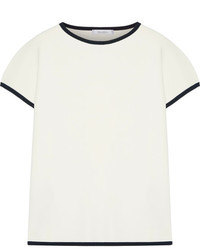 Max Mara Orchis Stretch Crepe Top Ivory
