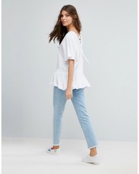 Asos Oversized Swing Top With Cross Back