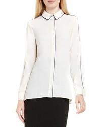 Vince Camuto Piped Trim Blouse
