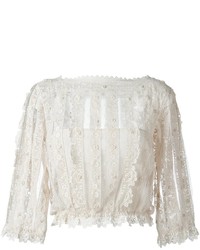 RED Valentino Boat Neck See Through Blouse