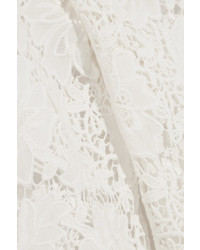 Zimmermann Rial Guipure Cotton Lace Top Ivory