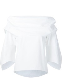 Rosie Assoulin Wide Cowl Neck Blouse