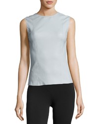 Helmut Lang Stretch Leather Shell Top Opal