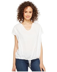 Heather Sylvie Twill Voile Drawstring Blouse Clothing