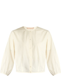 Brock Collection Thierry Puff Sleeved Cotton And Silk Blend Blouse